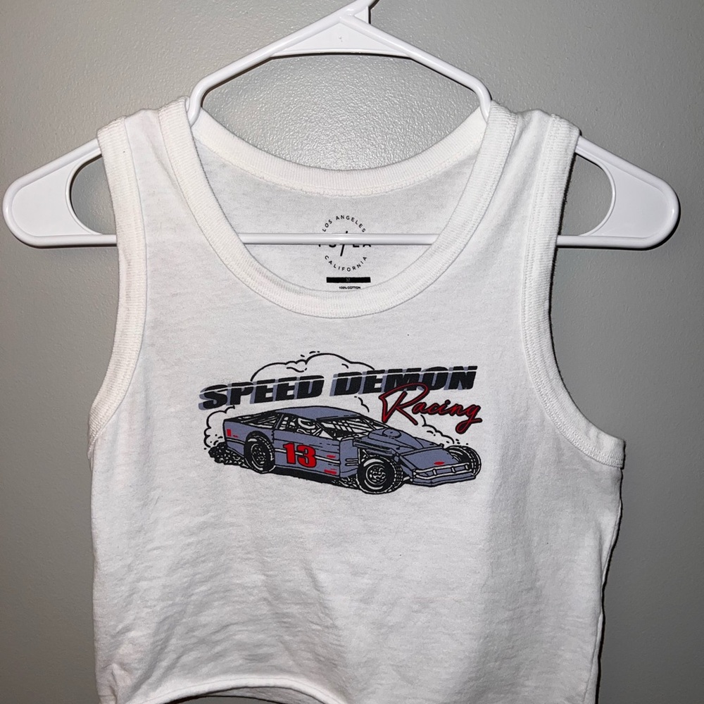 Pacsun White Graphic Tank